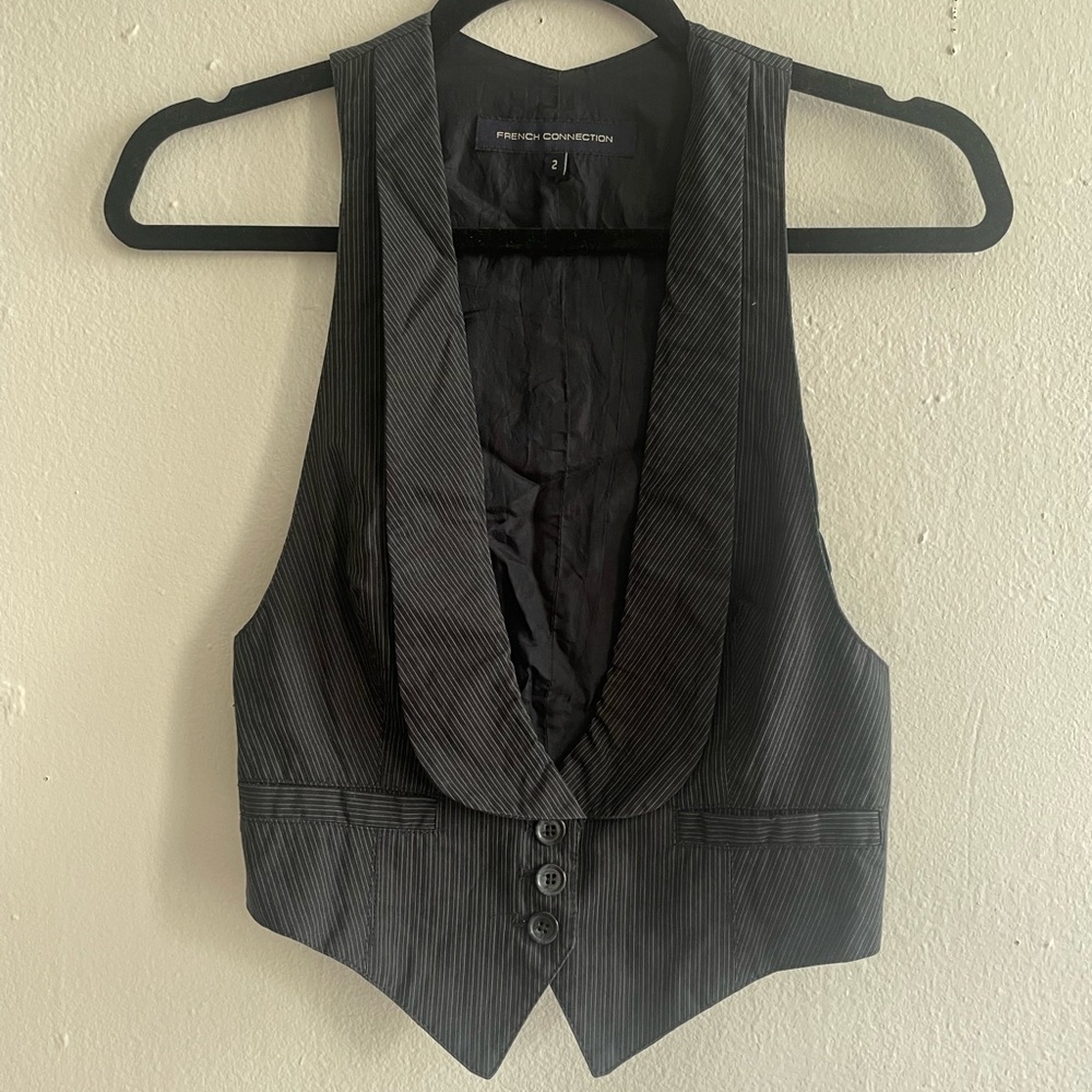 French Connection Pinstripe Vest